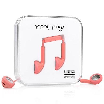 Headphones Happy Plugs Earbud coral - 1