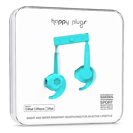 Headphones Happy Plugs In-Ear Sport Mfi turquoise - 1