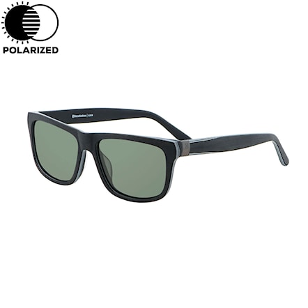 Sunglasses Horsefeathers Almond brushed black | green polarized 2017 - 1