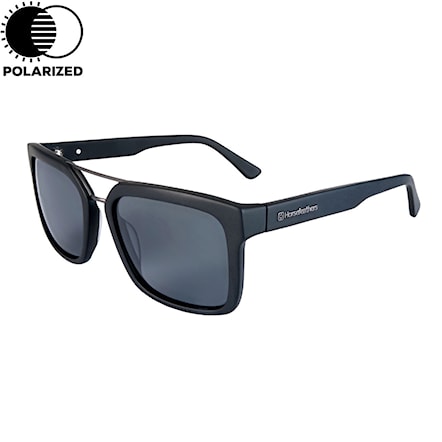 Sunglasses Horsefeathers Cartel matt black | gray polarized 2019 - 1