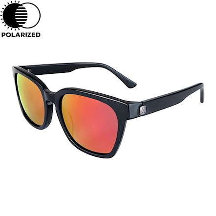 Sunglasses Horsefeathers Chester matt black | mirror red polarized 2018 - 1