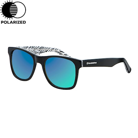 Sunglasses Horsefeathers Foster zebra | mirror green polarized 2018 - 1