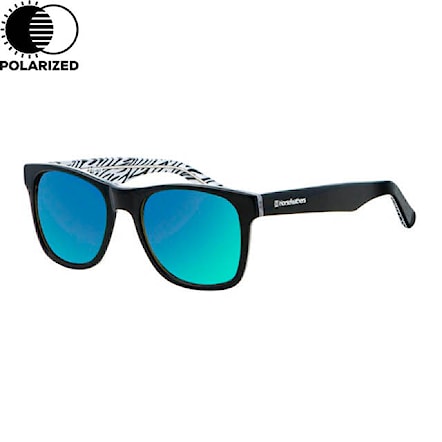 Sunglasses Horsefeathers Foster zebra | mirror green - 1