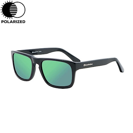 Sunglasses Horsefeathers Keaton matt black | mirror green polarized 2017 - 1