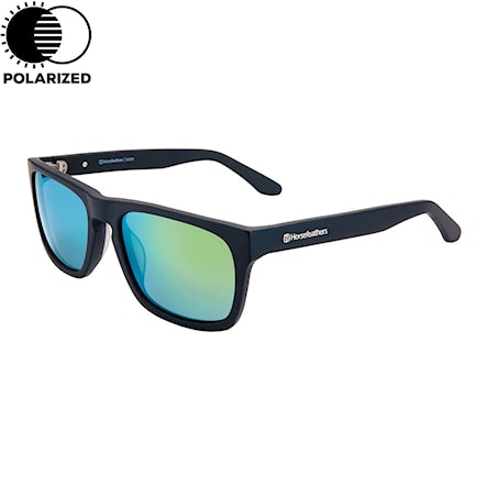 Sunglasses Horsefeathers Keaton matt black | mirror green polarized 2019 - 1