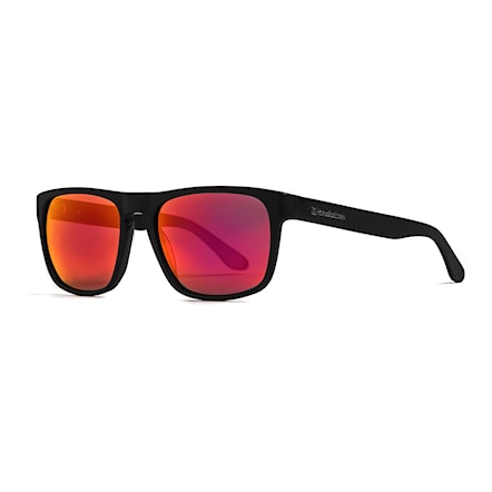 Sunglasses Horsefeathers Keaton matt black | mirror red - 1