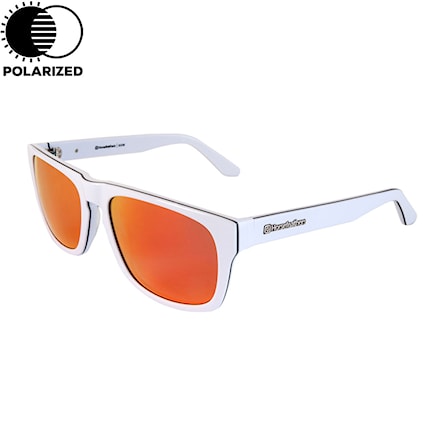 Sunglasses Horsefeathers Keaton white | mirror red polarized 2019 - 1