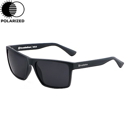 Sunglasses Horsefeathers Merlin matt black | mirror grey polarized 2021 - 1