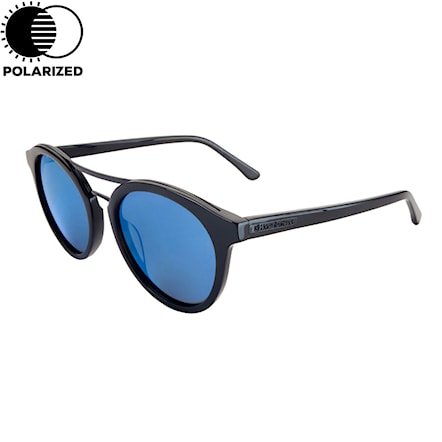 Sunglasses Horsefeathers Nomad gloss black | mirror blue polarized 2018 - 1
