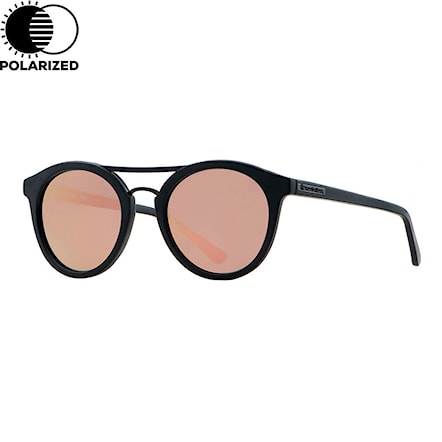 Sunglasses Horsefeathers Nomad matt black | mirror rose - 1