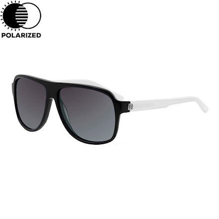 Sunglasses Horsefeathers Trevor matt black white | grey fade out polarized 2018 - 1