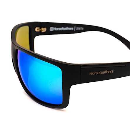 Sunglasses Horsefeathers Zenith matt black fade out | mirror blue - 2