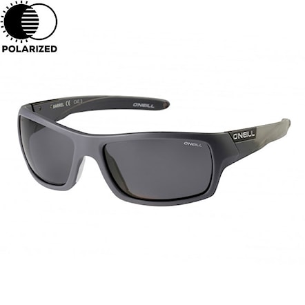Sunglasses O'Neill Barrel matte grey surfboard | solid smoke polarized 2019 - 1