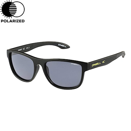 Sunglasses O'Neill Coast rubberised black | solid smoke polarized 2019 - 1