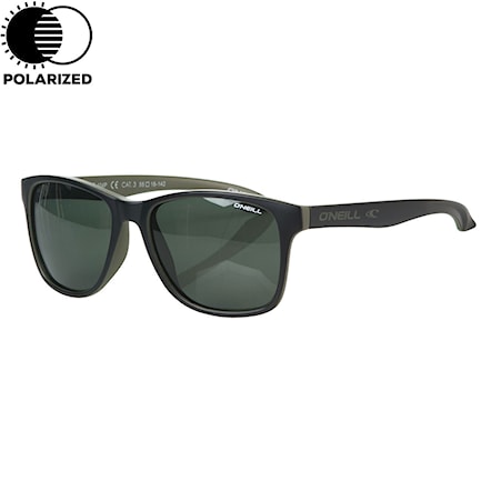 Sunglasses O'Neill Offshore matte black/green | green polarized 2019 - 1