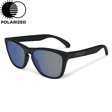 Sunglasses Oakley Frogskins matte black | ice iridium polarized 2016 - 1