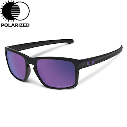Okulary przeciwsłoneczne Oakley Sliver matte black | violet iridium polarized 2016 - 1