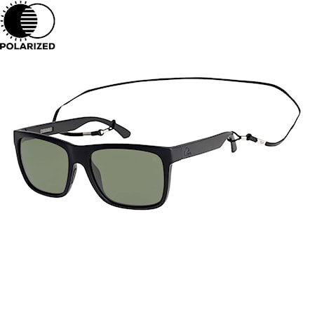 Sunglasses Quiksilver Charger Premium matte black | mineral glass green 2019 - 1