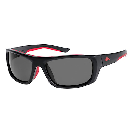 Sunglasses Quiksilver Knockout shiny black/red | grey 2018 - 1