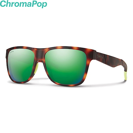 Sunglasses Smith Lowdown matte tortoise neon | chromapop sun green mirror 2018 - 1