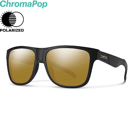 Okulary przeciwsłoneczne Smith Lowdown XL matte black | polarized chromapop bronze mirror 2018 - 1