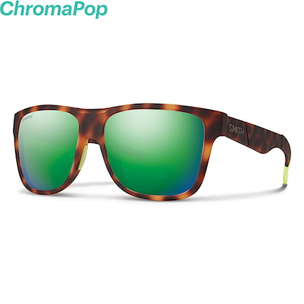Sunglasses Smith Lowdown XL matte tortoise neon | chromapop sun green mirror 2018 - 1