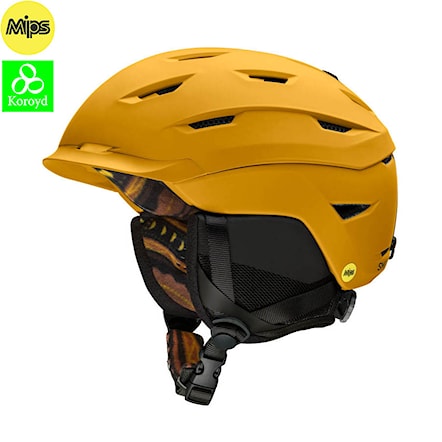 Snowboard Helmet Smith Level Mips matte amber textile 2021 - 1