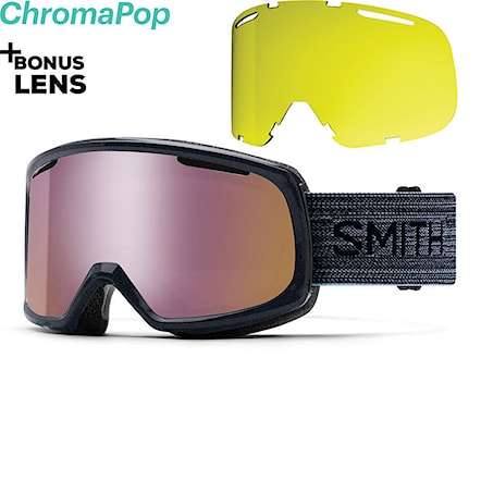Snowboard Goggles Smith Riot metallic ink | cp ed rose gold mirror+yellow 2020 - 1