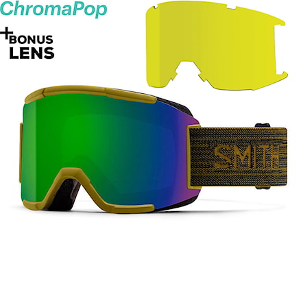 Snowboard Goggles Smith Squad mystic green | cp sun green mirror 2020 - 1