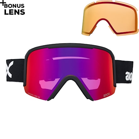 Snowboard Goggles Anon Nesa S black | perceive sunny red+p.cloudy burst 2026 - 1