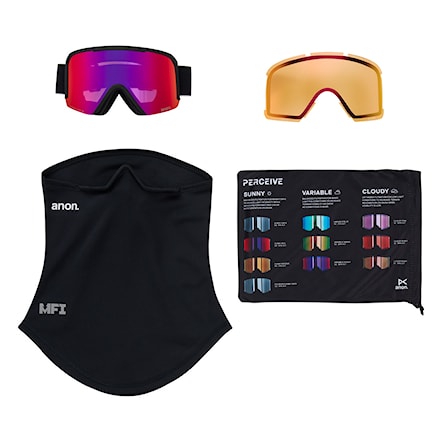 Snowboard Goggles Anon Nesa S black | perceive sunny red+p.cloudy burst 2026 - 7