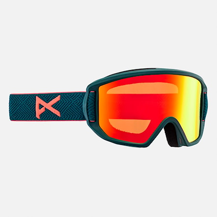 Gogle snowboardowe Anon Relapse Jr Mfi deep emerald | red solex 2025 - 2