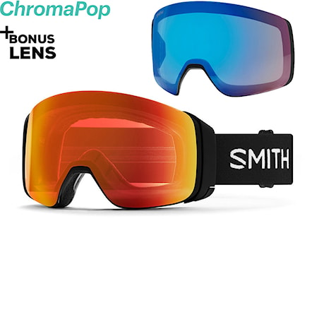 Snowboard Goggles Smith 4D Mag black | cp ev red mirror+cp storm rose flash 2020 - 1
