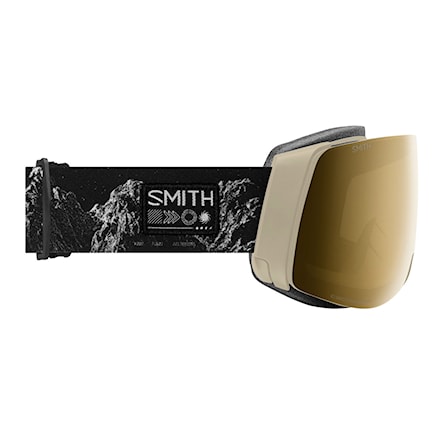 Snowboardové okuliare Smith 4D Mag chalk space invader | cp sun black gold m+cp storm blue 2026 - 3