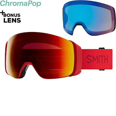 Snowboard Goggles Smith 4D Mag lava | chromapop sun red mirror+storm rose flash 2021 - 1