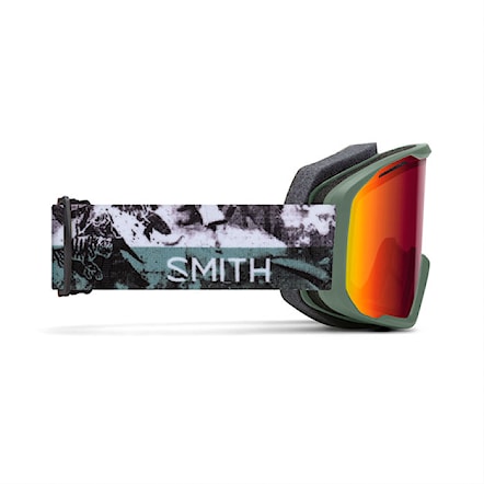 Snowboardové okuliare Smith Blazer sage brush paste up | red solx mirror antifog 2025 - 3