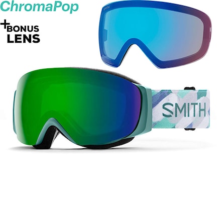 Snowboard Goggles Smith I/O Mag S saltwater fresco | cp sun green mirror+cp storm blue flash 2020 - 1