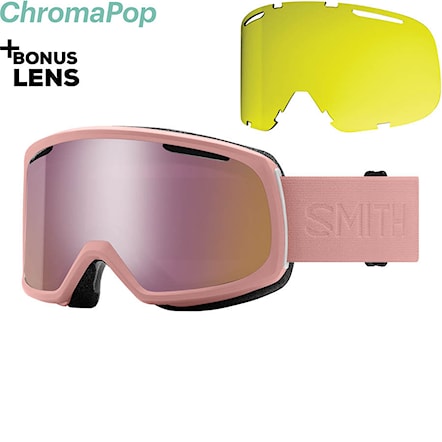 Snowboard Goggles Smith Riot rock salt flood | chromapop everyday rose gold mirror+yellow 2021 - 1