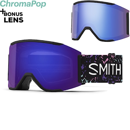 Snowboard Goggles Smith Squad Mag black study hall | cp everyday violet mirror+cp storm blue sensor mirror 2024 - 1