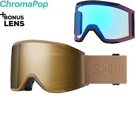 Snowboardové okuliare Smith Squad Mag safari flood | chromapop sun black gold+storm rose flash 2021 - 1