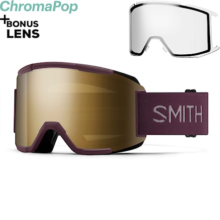 Snowboardové okuliare Smith Squad mystic | cp sun black gold mirror+clear 2026 - 1