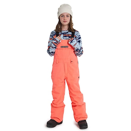 Spodnie snowboardowe Burton Kids Skylar Bib tetra orange 2024 - 1