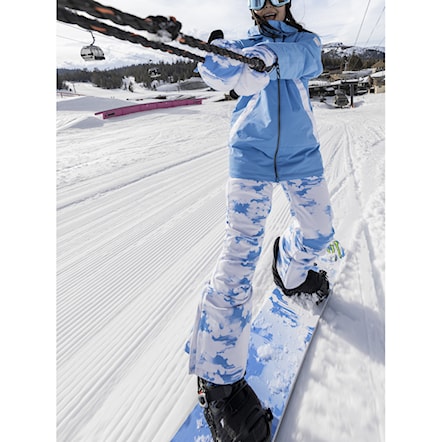 Kalhoty na snowboard Roxy Chloe Kim Pant azure blue clouds 2024 - 13