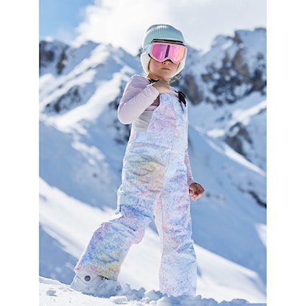 Kalhoty na snowboard Roxy Lola Bib bright white splash 2023 - 4