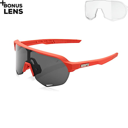 Bike Sunglasses and Goggles 100% S2 soft tact coral | smoke 2021 - 1