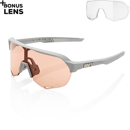 Bike Sunglasses and Goggles 100% S2 soft tact stone grey | hiper coral 2021 - 1