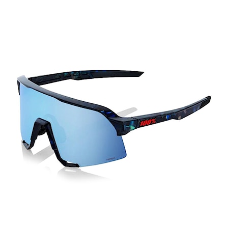 Bike Sunglasses and Goggles 100% S3 black holographic | hiper blue  multi mirror 2023 - 1