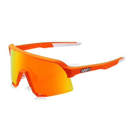 Bike Sunglasses and Goggles 100% S3 soft tact neon orange | hiper red multi mirror 2023 - 1