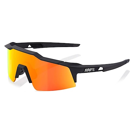 Bike Sunglasses and Goggles 100% Speedcraft SL soft tact black | hiper red multi mirror 2024 - 1