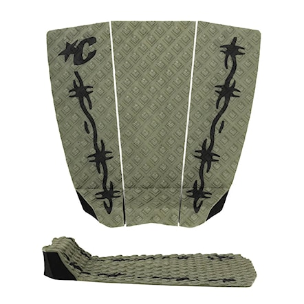 Surfboard Grip Pad Creatures Jack Freestone Lite Ecopure dark army black barbed wire - 1